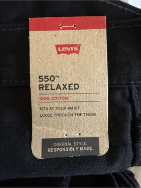 Levi's 550 Relaxed Men’s Jeans — Black NWT